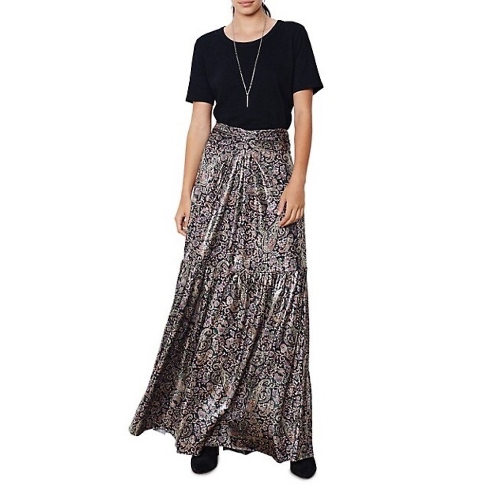 NWOT ba&sh Gabriel shimmering maxi Skirt